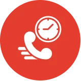 Phone handset with a clock